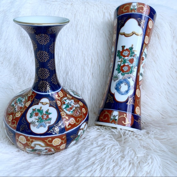 Gold imari Other - Gold Imari Hand Painted Oriental Decorative Bases